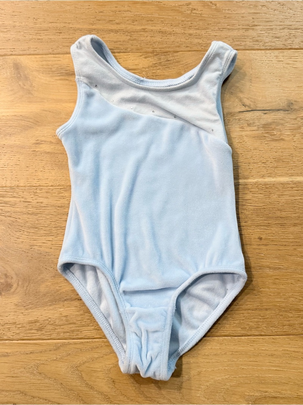 Freestyle by Danskin Girls one-piece leotard suit size XS 4/5 baby blue fleece
